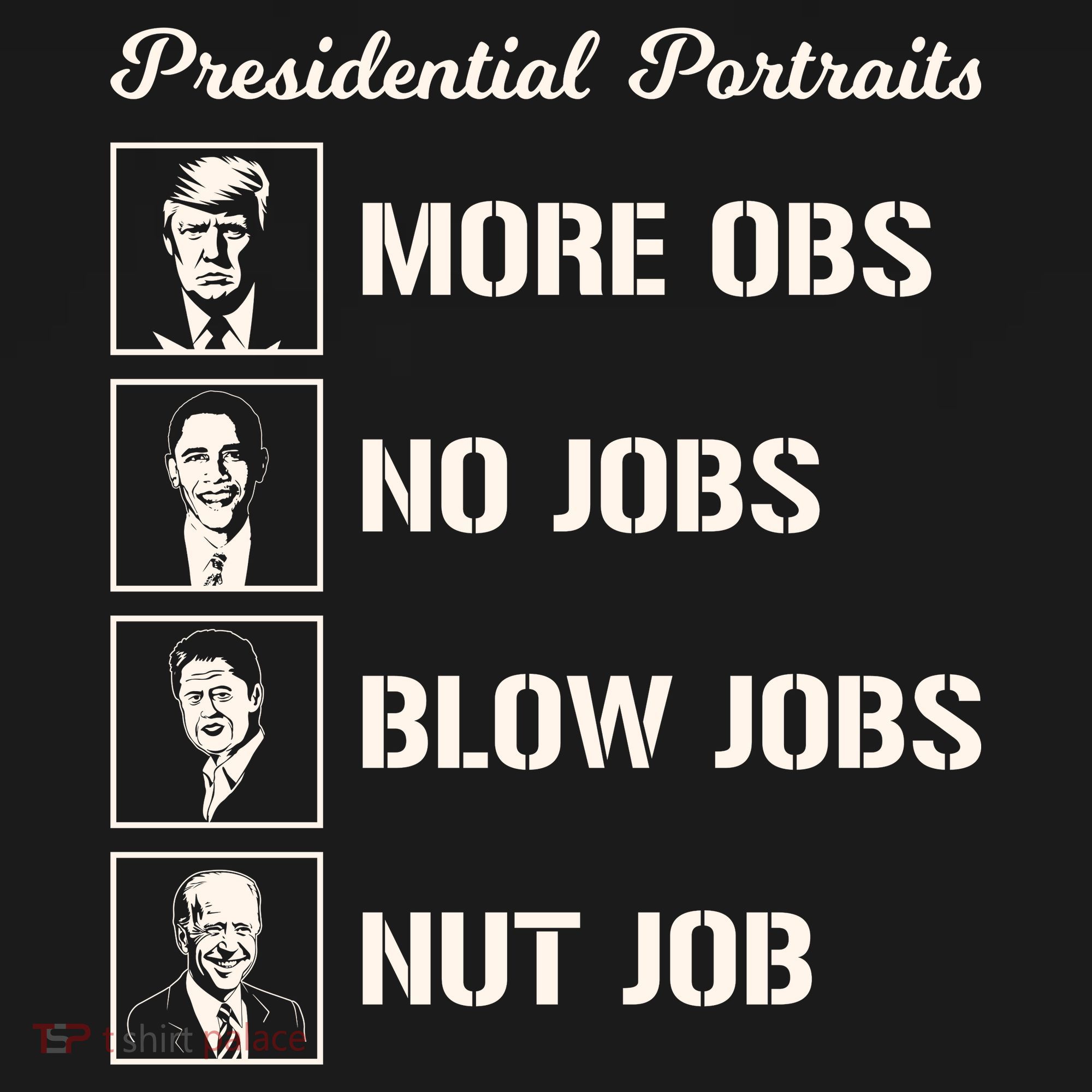 Funny Presidential Portraits Trump More Jobs Women's Hoodie