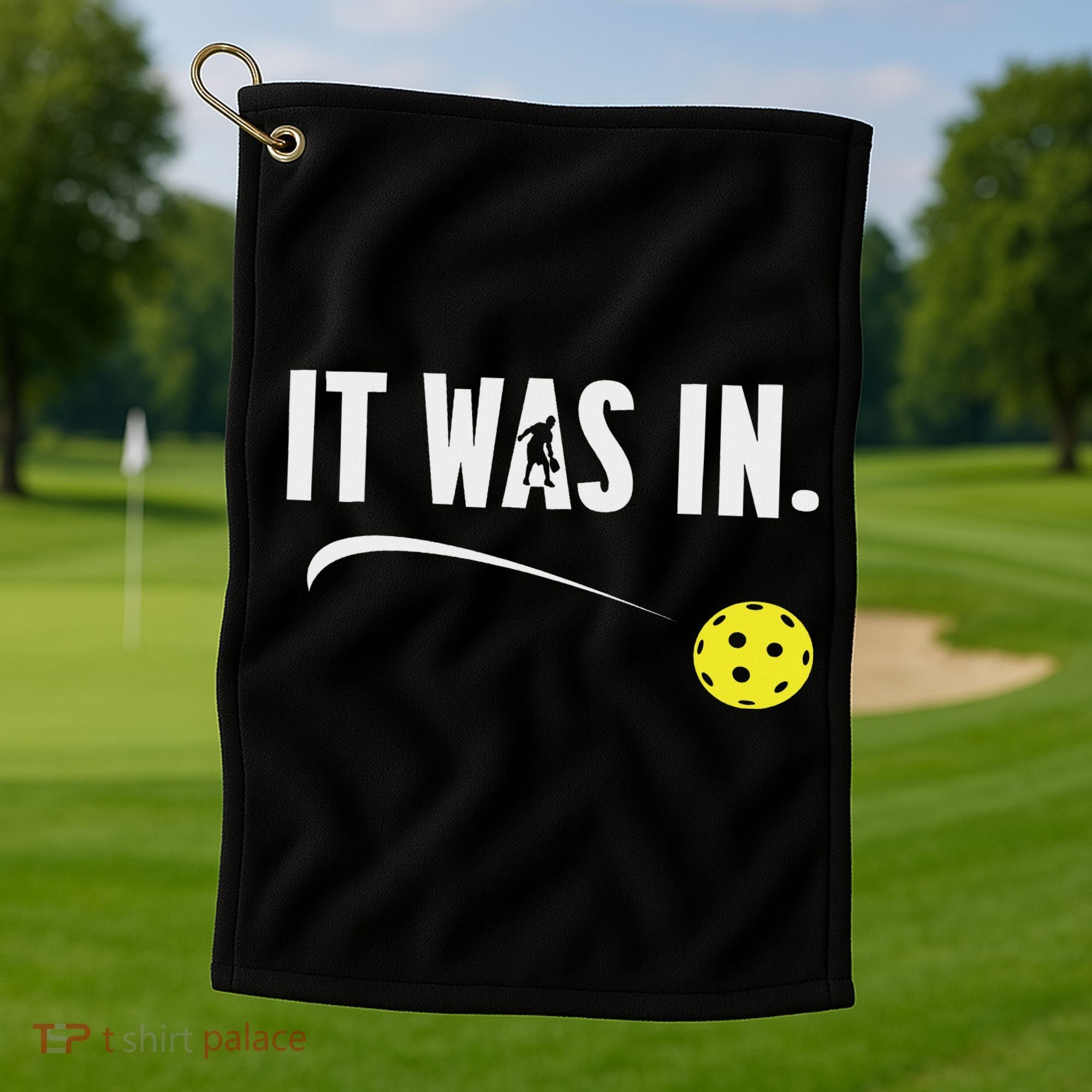 Funny Pickleball Player It Was In Paddleball Lover Golf Towel