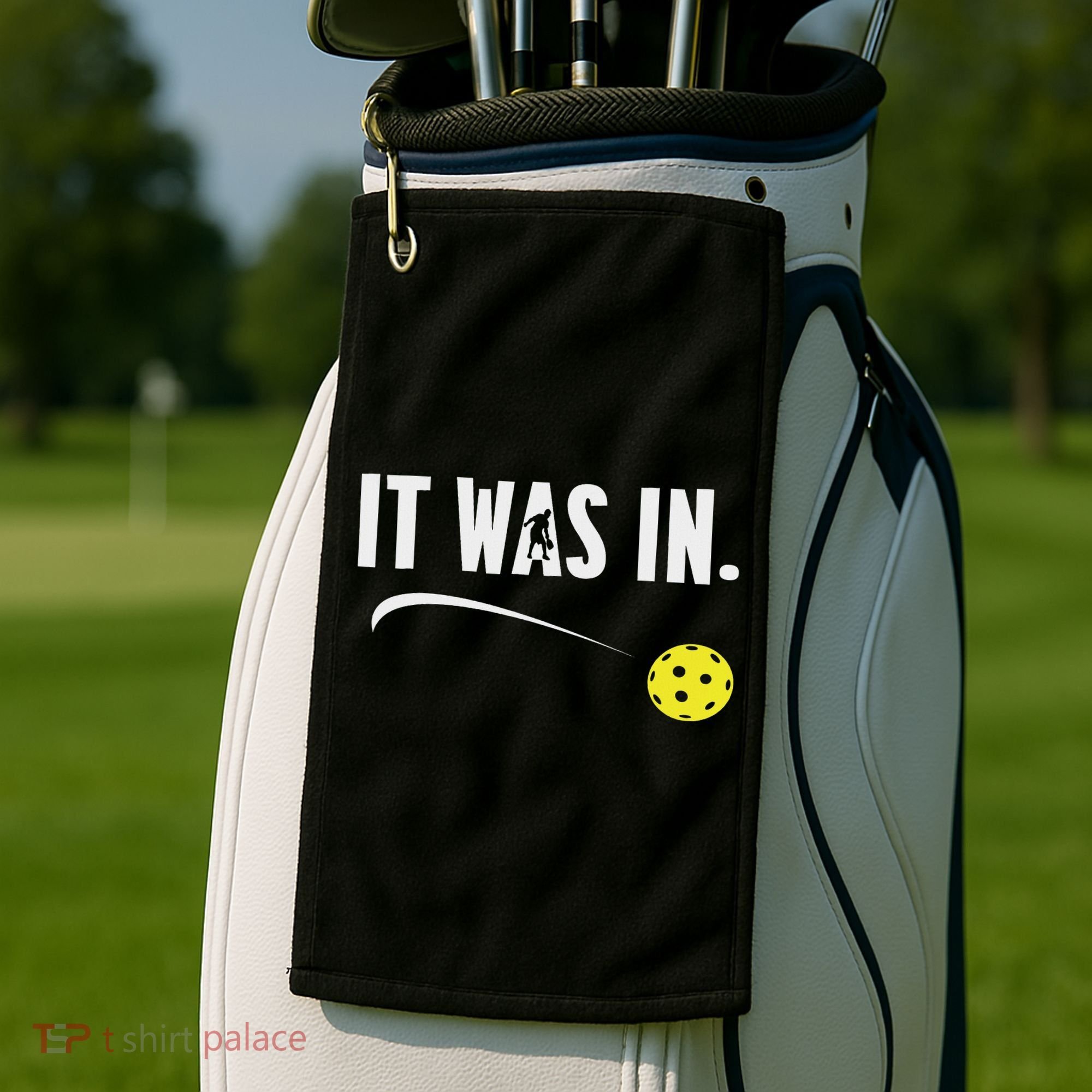 Funny Pickleball Player It Was In Paddleball Lover Golf Towel