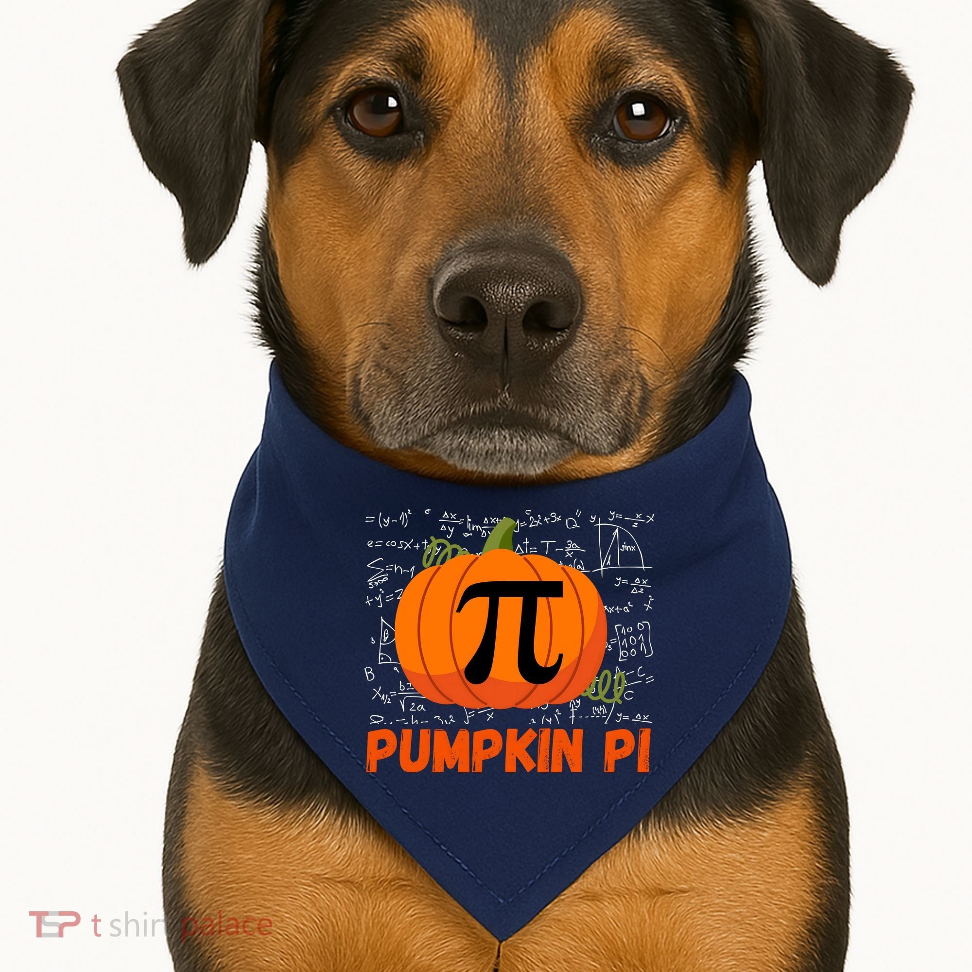 Funny Pumpkin Pie Math, Pumpkin Pi Funny Halloween Costume USA-Made Doggie Bandana
