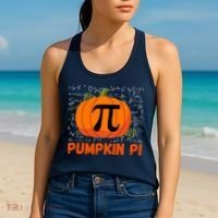 Funny Pumpkin Pie Math, Pumpkin Pi Funny Halloween Costume Women's Tank Top thumb 2