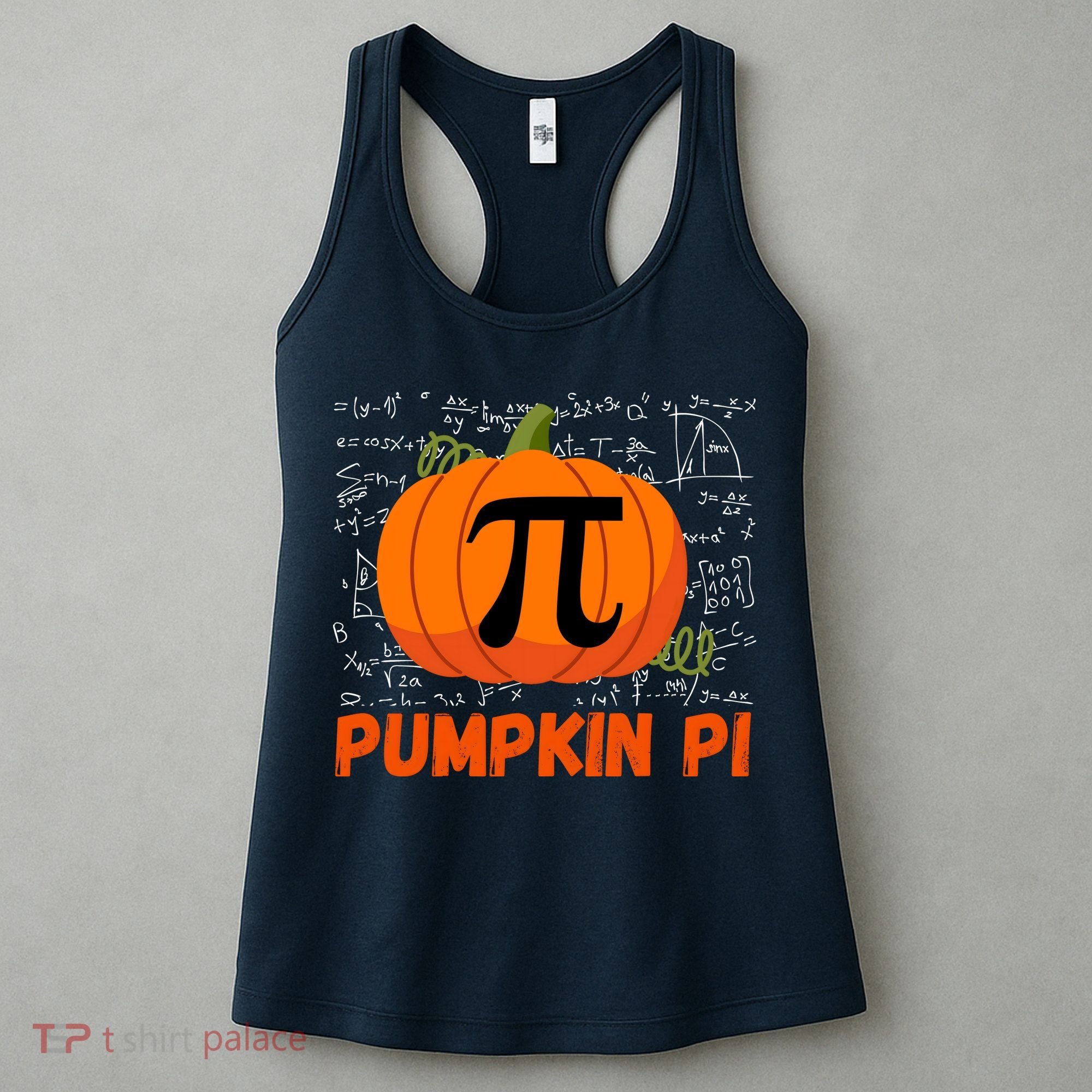 Funny Pumpkin Pie Math, Pumpkin Pi Funny Halloween Costume Women's Tank Top