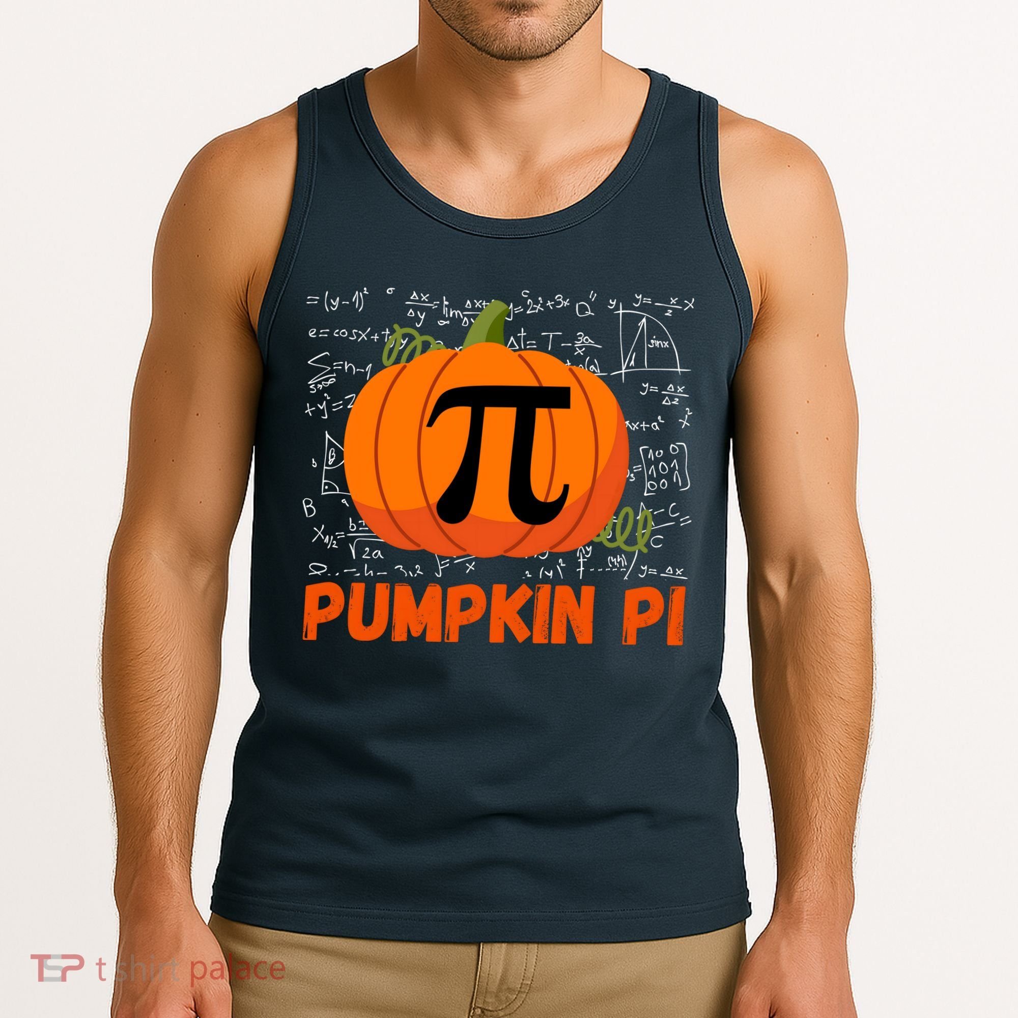 Funny Pumpkin Pie Math, Pumpkin Pi Funny Halloween Costume Tank Top