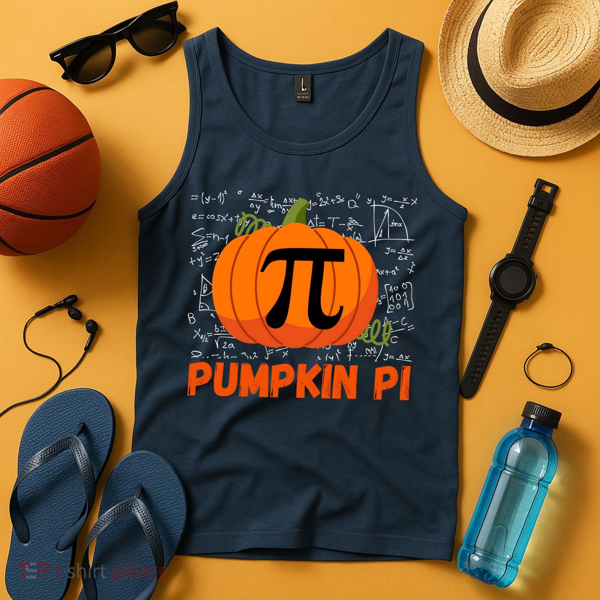 Funny Pumpkin Pie Math, Pumpkin Pi Funny Halloween Costume Tank Top