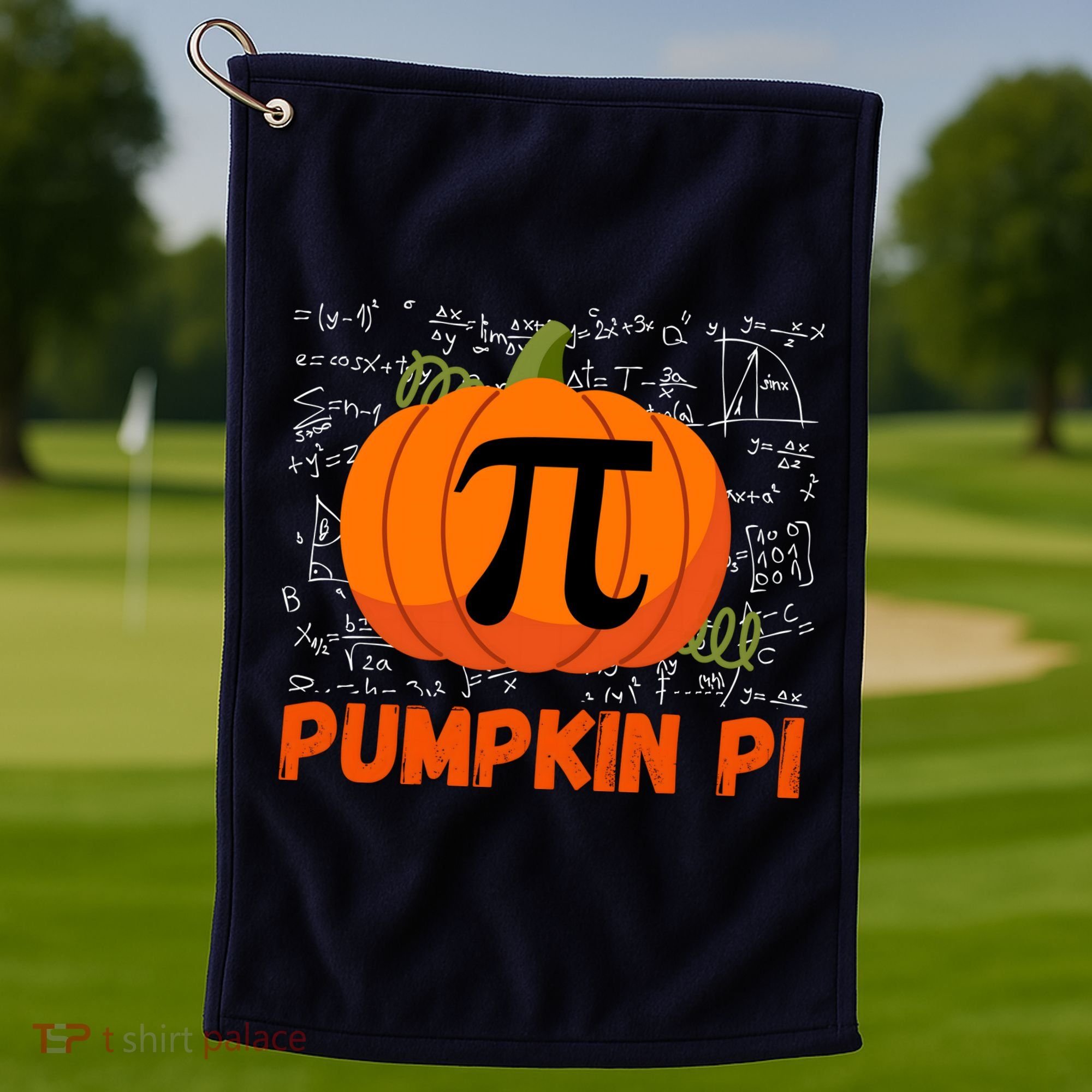 Funny Pumpkin Pie Math, Pumpkin Pi Funny Halloween Costume Golf Towel