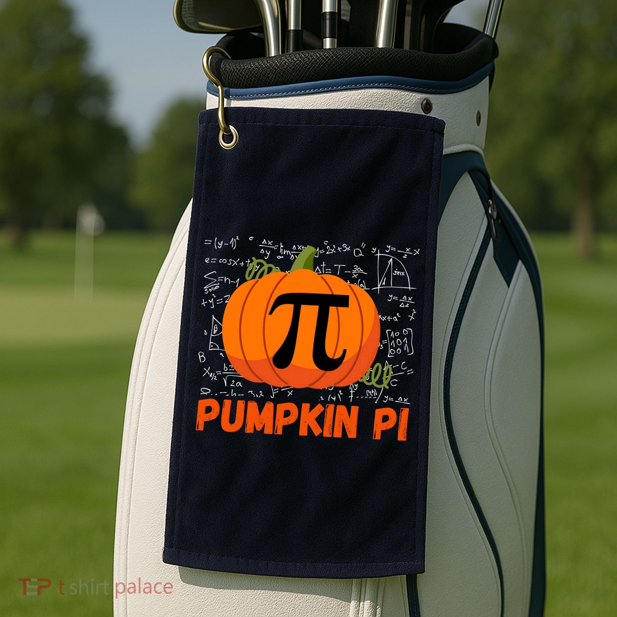Funny Pumpkin Pie Math, Pumpkin Pi Funny Halloween Costume Golf Towel