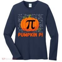 Funny Pumpkin Pie Math, Pumpkin Pi Funny Halloween Costume Women's Long Sleeve Shirt thumb 0