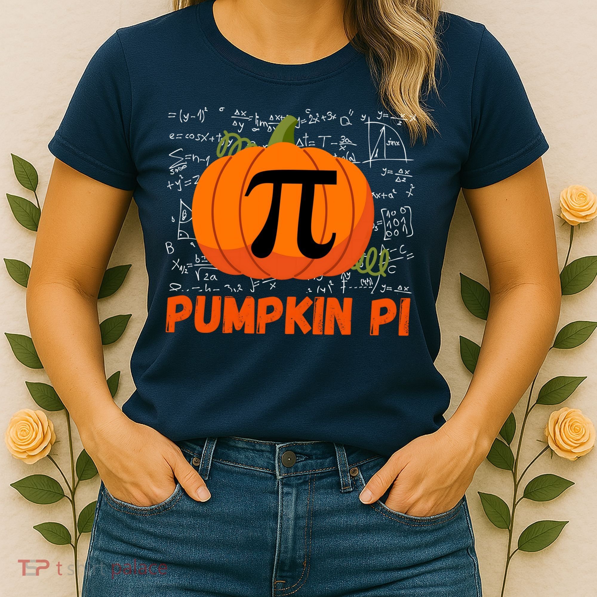 Funny Pumpkin Pie Math, Pumpkin Pi Funny Halloween Costume Women's T-Shirt