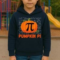 Funny Pumpkin Pie Math, Pumpkin Pi Funny Halloween Costume Kids Hoodie thumb 3