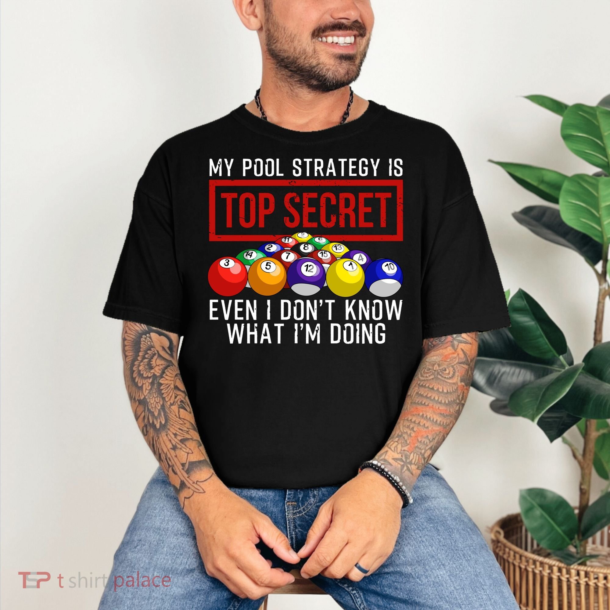Funny Pool Player Billiards Gift For Men Women Game Play Gift Comfort Colors T-Shirt