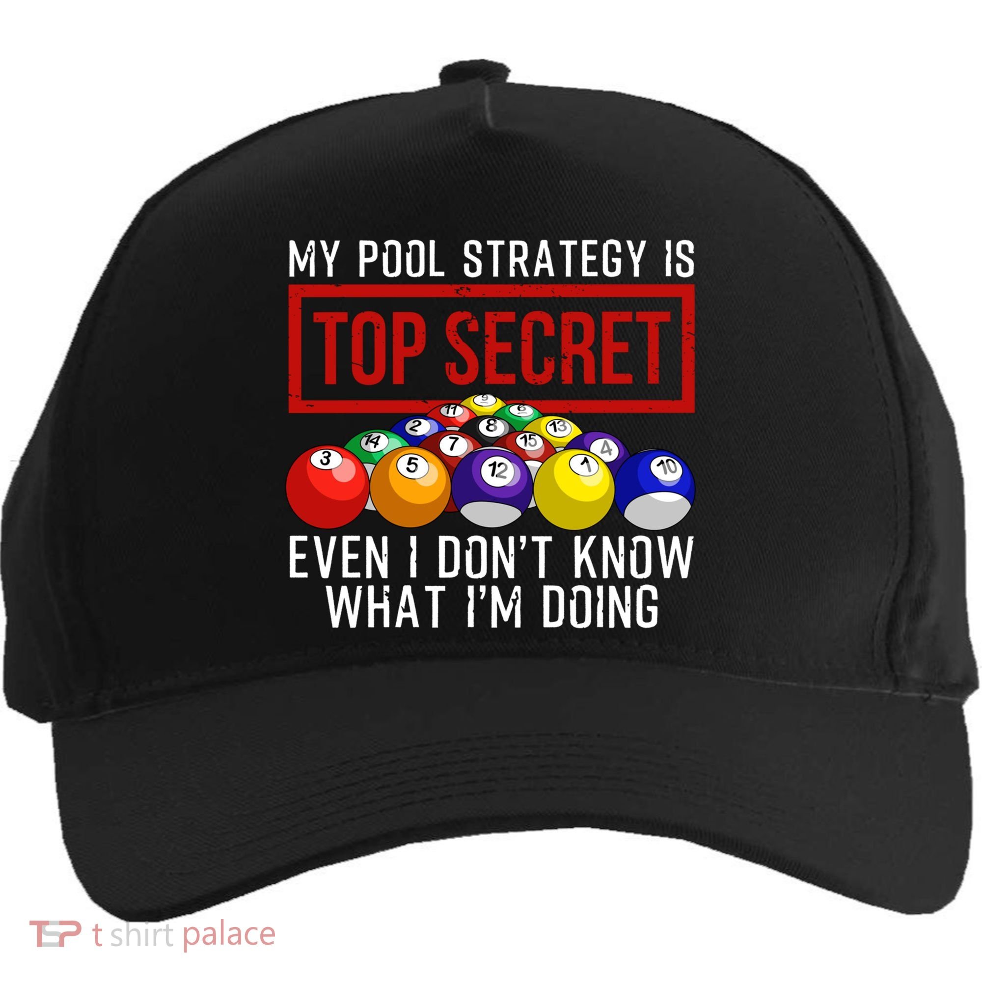 Funny Pool Player Billiards Gift For Men Women Game Play Gift Five-Panel Snapback Cap