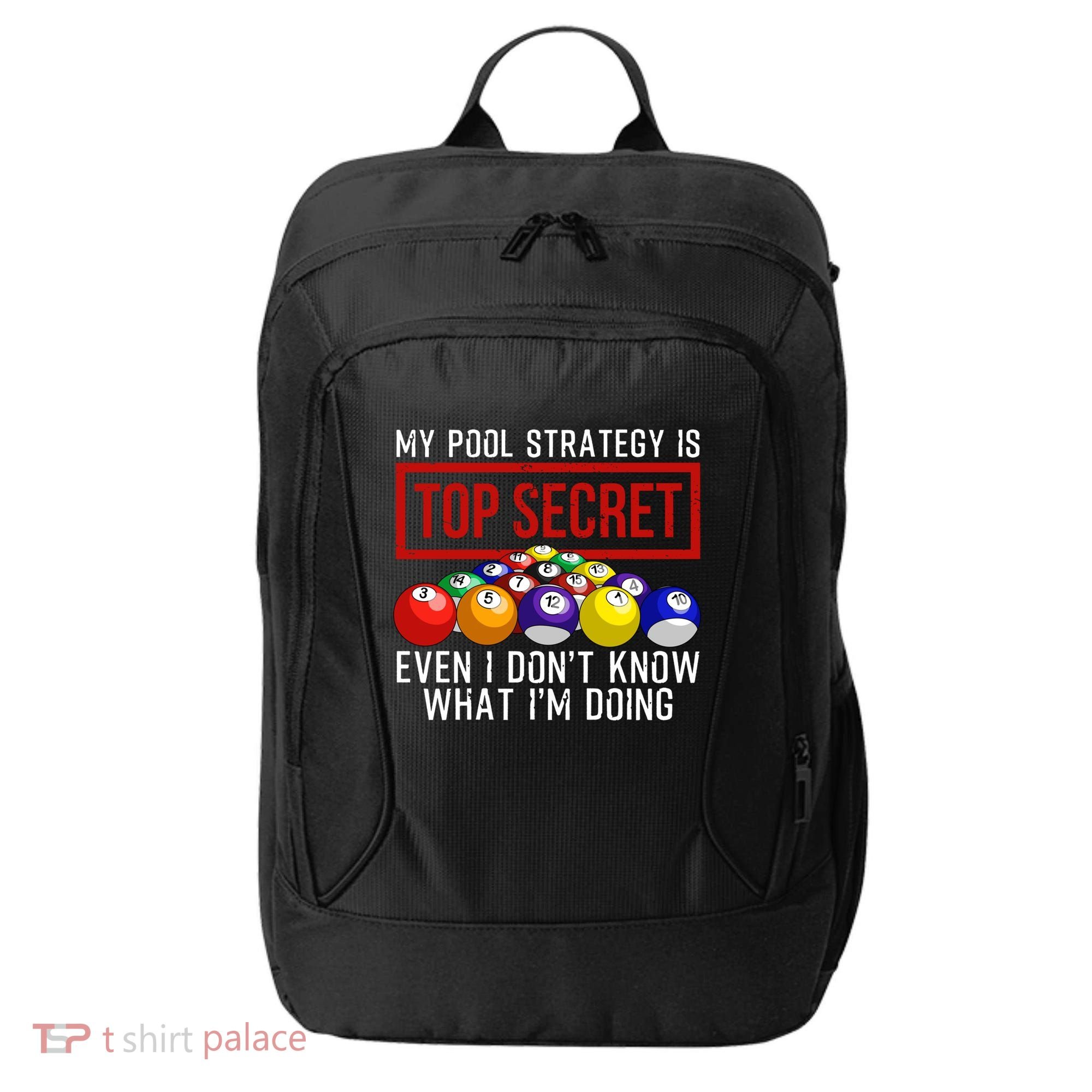 Funny Pool Player Billiards Gift For Men Women Game Play Gift City Backpack