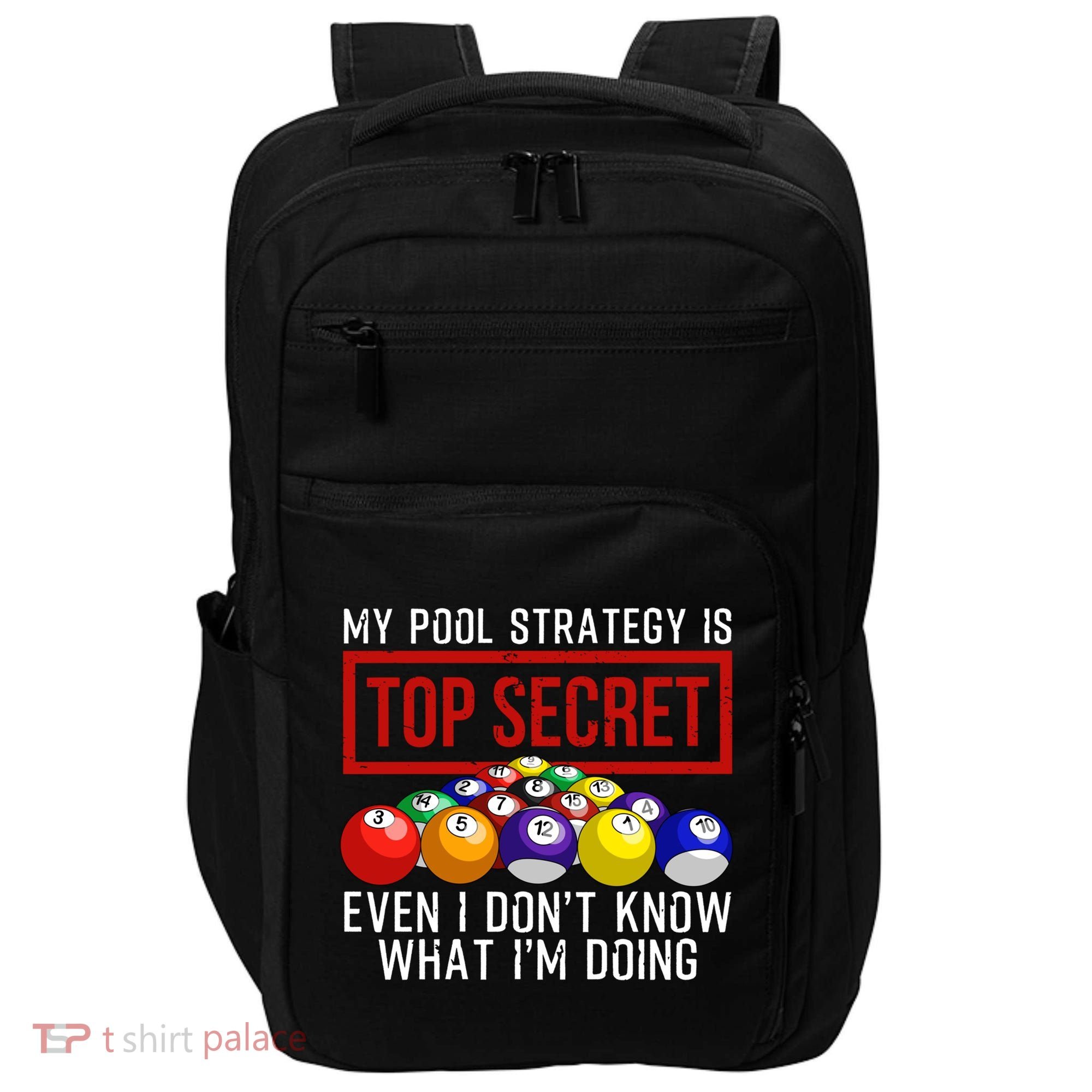 Funny Pool Player Billiards Gift For Men Women Game Play Gift Impact Tech Backpack