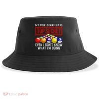 Funny Pool Player Billiards Gift For Men Women Game Play Gift Sustainable Bucket Hat thumb 0