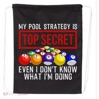 Funny Pool Player Billiards Gift For Men Women Game Play Gift Drawstring Bag thumb 0