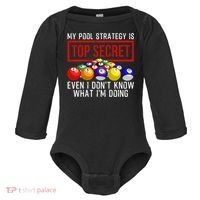 Funny Pool Player Billiards Gift For Men Women Game Play Gift Baby Long Sleeve Bodysuit thumb 0