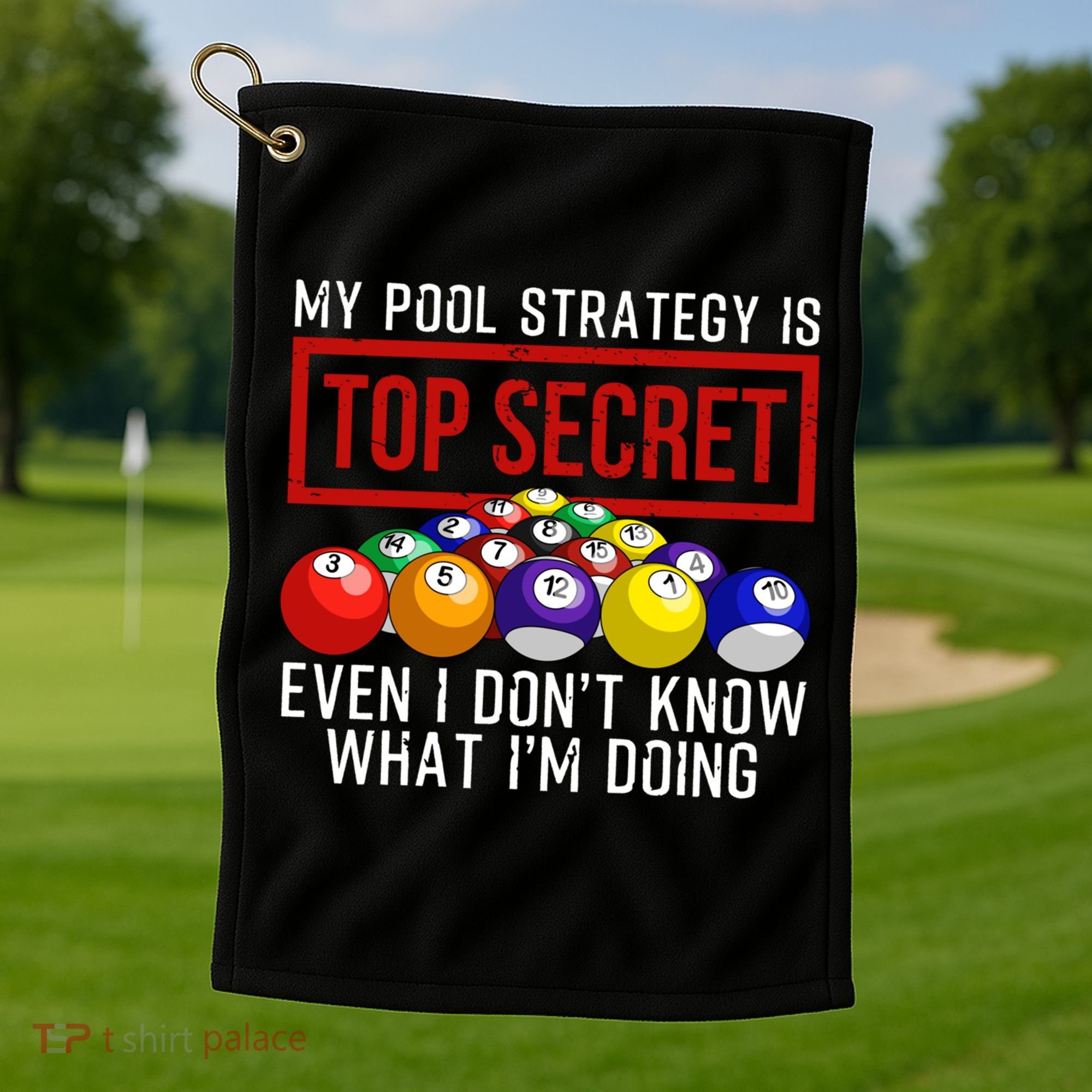 Funny Pool Player Billiards Gift For Men Women Game Play Gift Golf Towel