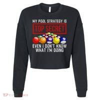 Funny Pool Player Billiards Gift For Men Women Game Play Gift Cropped Pullover Crew thumb 0