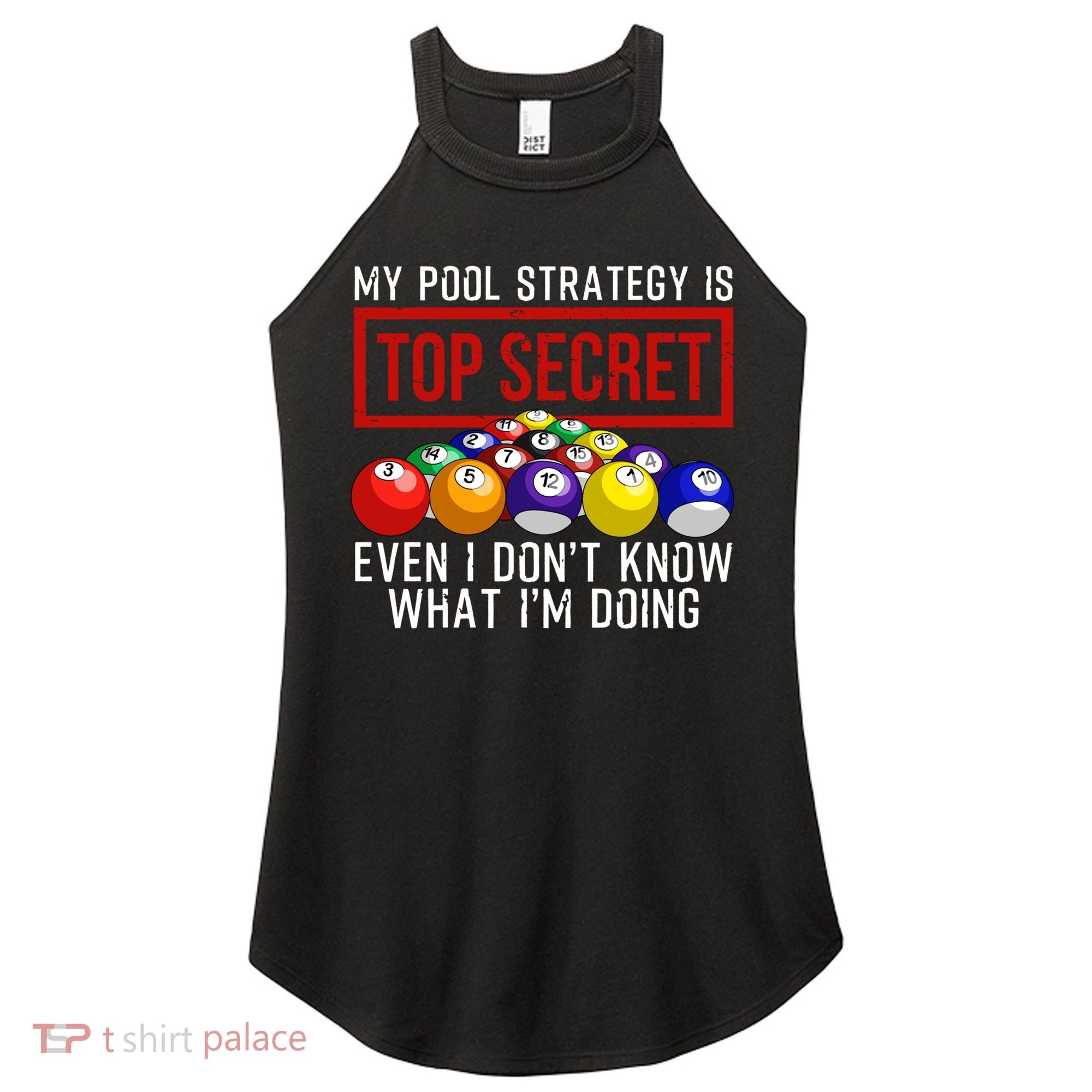 Funny Pool Player Billiards Gift For Men Women Game Play Gift Women's Perfect Tri Rocker Tank