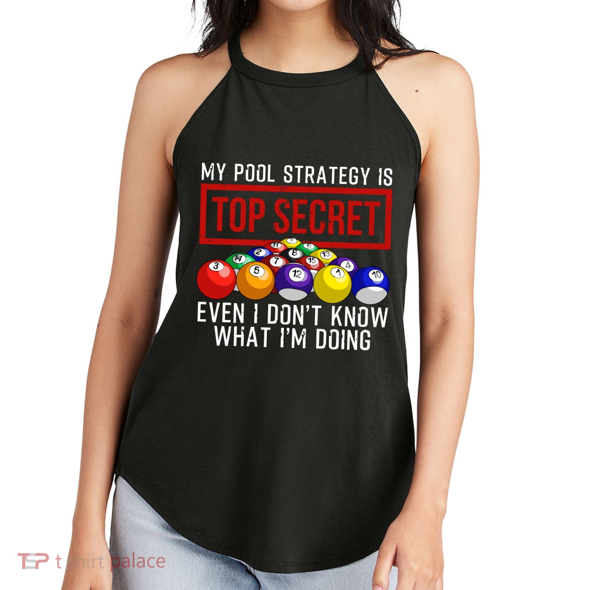 Funny Pool Player Billiards Gift For Men Women Game Play Gift Women's Perfect Tri Rocker Tank