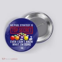 Funny Pool Player Billiards Gift For Men Women Game Play Gift Button thumb 0
