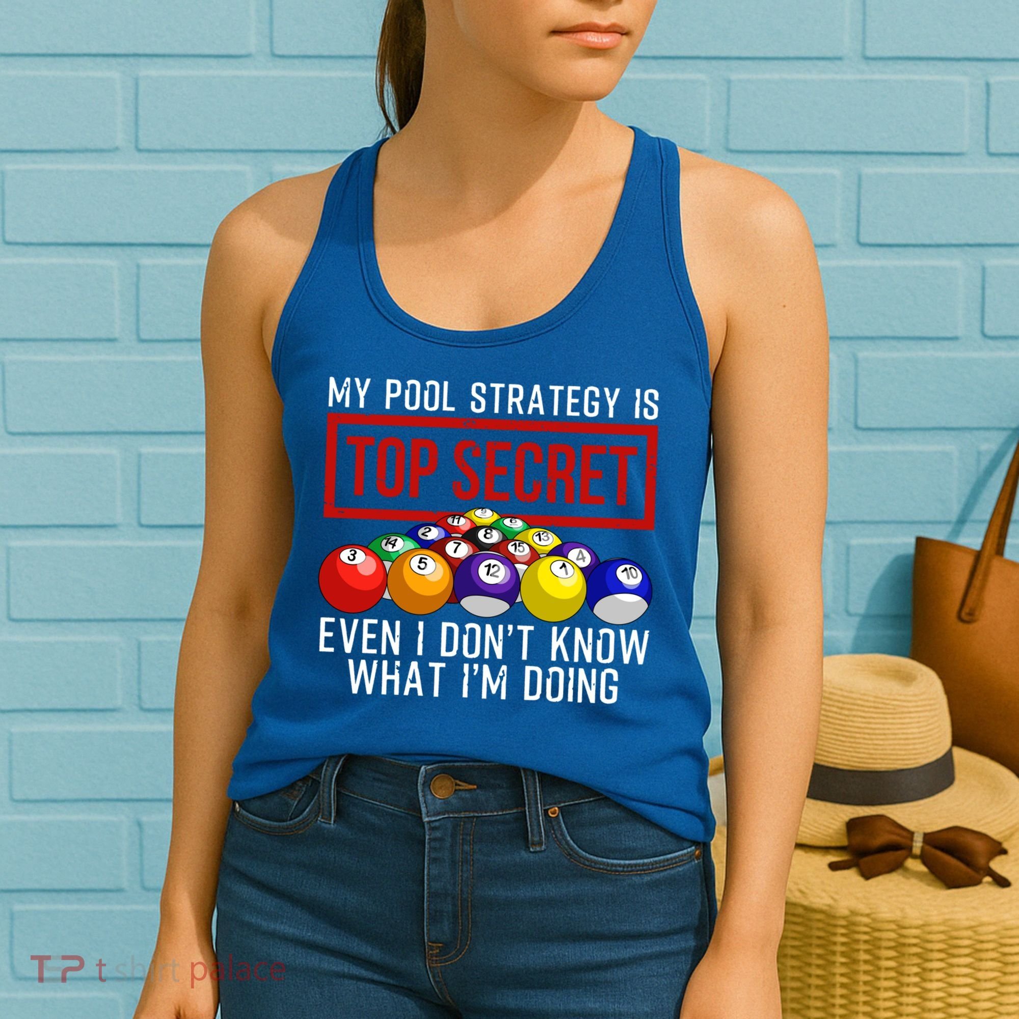 Funny Pool Player Billiards Gift For Men Women Game Play Gift Women's Tank Top