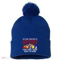 Funny Pool Player Billiards Gift For Men Women Game Play Gift Pom Pom 12in Knit Beanie thumb 0