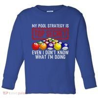 Funny Pool Player Billiards Gift For Men Women Game Play Gift Toddler Long Sleeve Shirt thumb 0