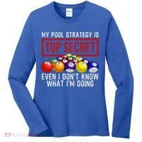 Funny Pool Player Billiards Gift For Men Women Game Play Gift Women's Long Sleeve Shirt thumb 0