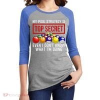 Funny Pool Player Billiards Gift For Men Women Game Play Gift Women's Tri-Blend 3/4-Sleeve Raglan Shirt thumb 2