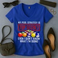 Funny Pool Player Billiards Gift For Men Women Game Play Gift Women's V-Neck T-Shirt thumb 2