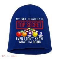 Funny Pool Player Billiards Gift For Men Women Game Play Gift Short Acrylic Beanie thumb 0