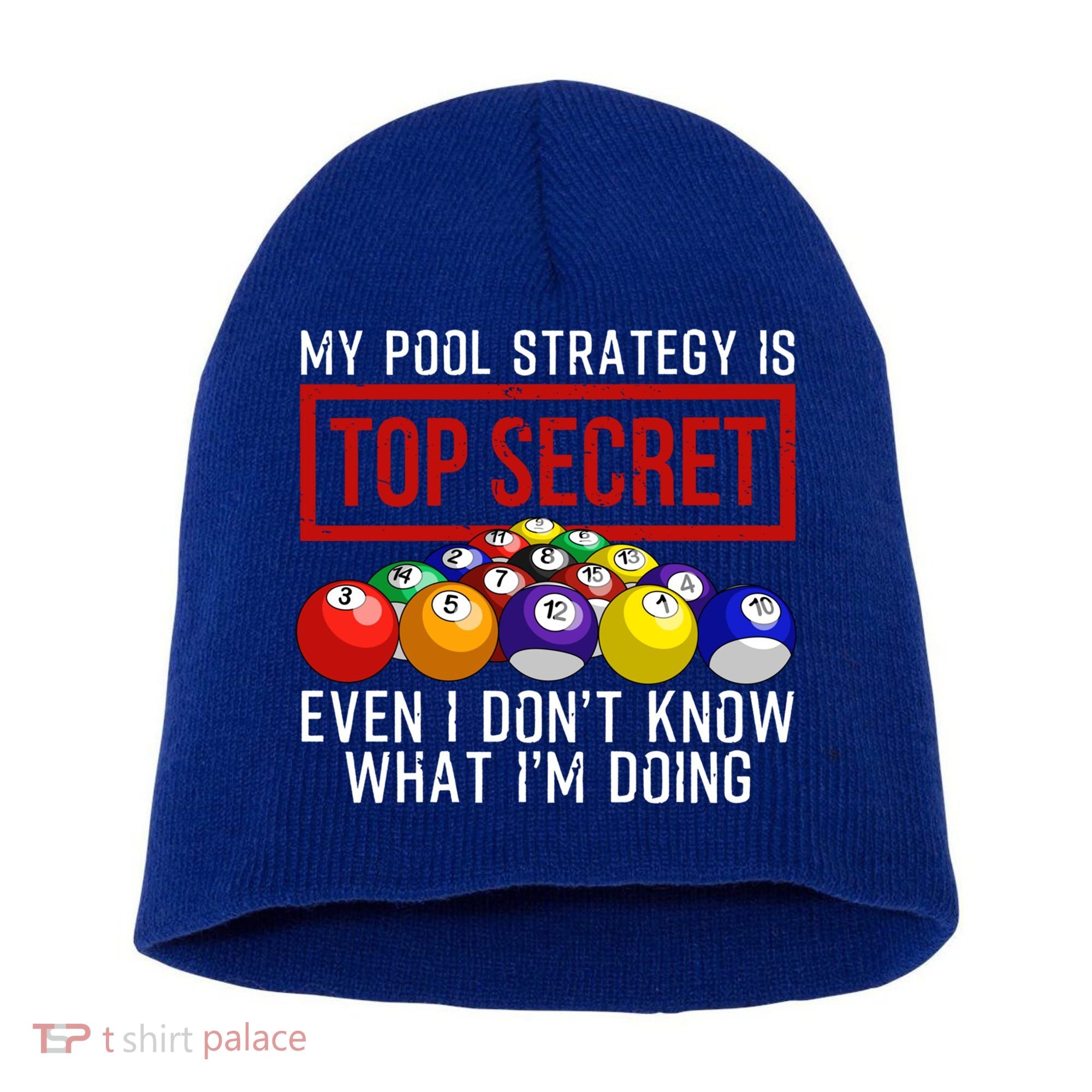 Funny Pool Player Billiards Gift For Men Women Game Play Gift Short Acrylic Beanie