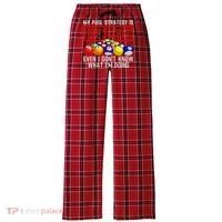 Funny Pool Player Billiards Gift For Men Women Game Play Gift Women's Flannel Plaid Pajama Pants thumb 0