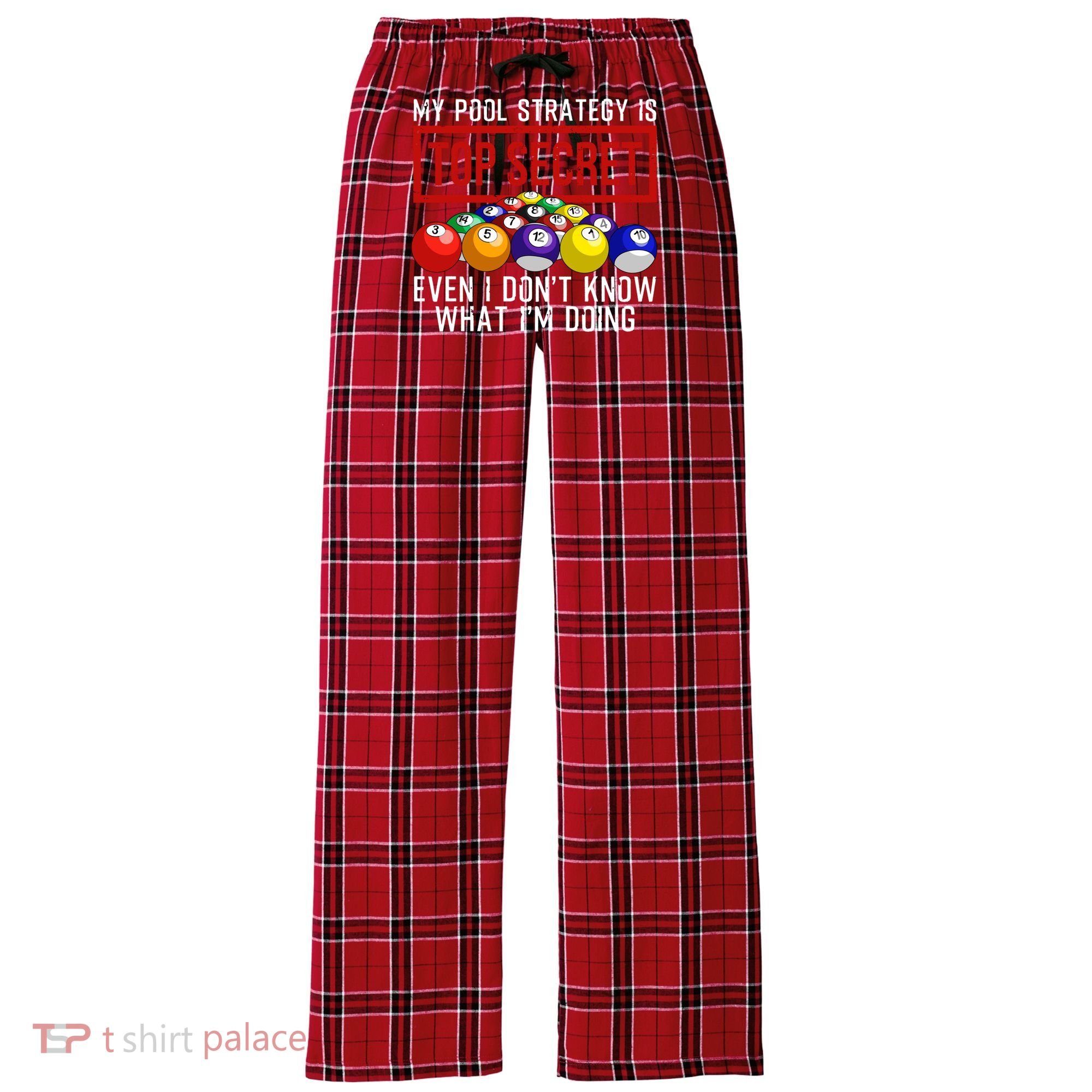 Funny Pool Player Billiards Gift For Men Women Game Play Gift Women's Flannel Plaid Pajama Pants