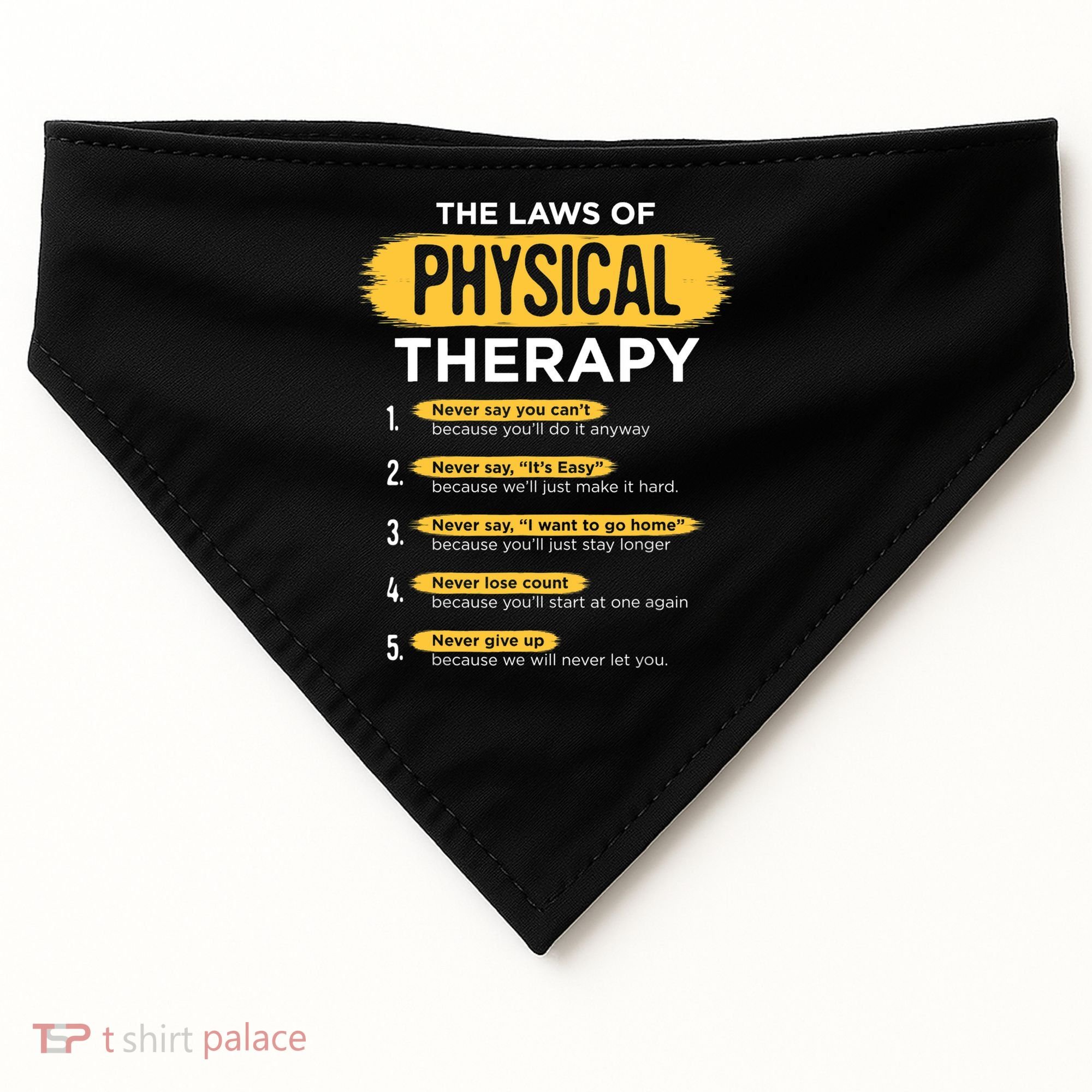 Funny PT Physical Therapy Gift Therapist Month TShirt USA-Made Doggie Bandana