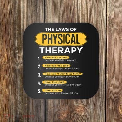 Funny PT Physical Therapy Gift Therapist Month TShirt Coaster
