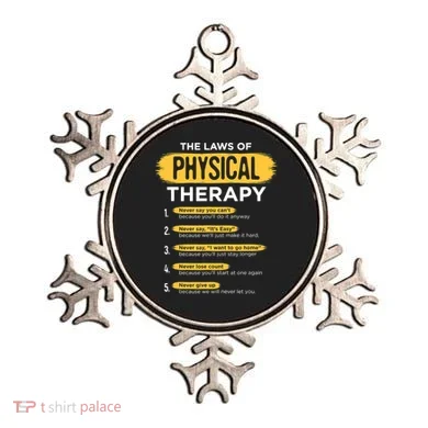 Funny PT Physical Therapy Gift Therapist Month TShirt Ornament