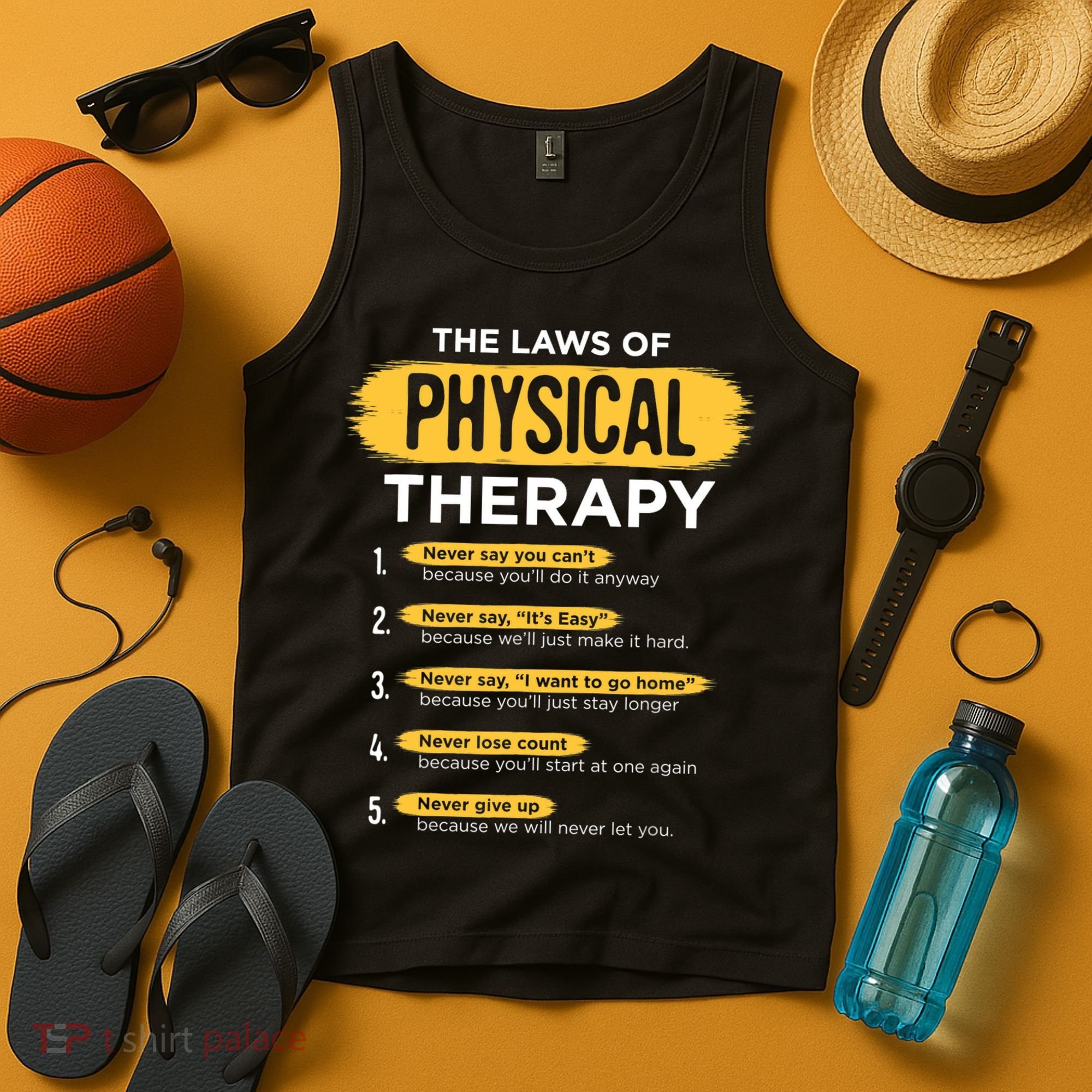 Funny PT Physical Therapy Gift Therapist Month TShirt Tank Top