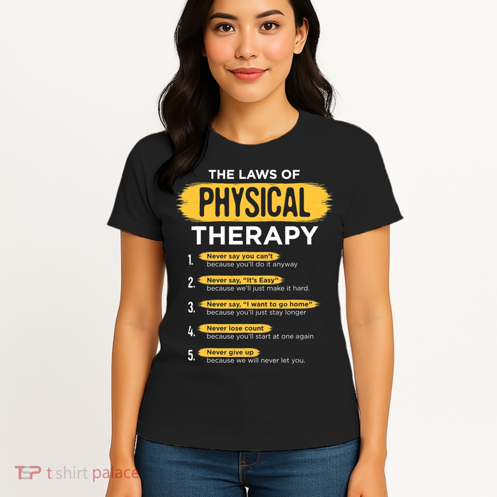 Funny PT Physical Therapy Gift Therapist Month TShirt Women's T-Shirt