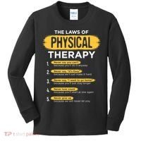 Funny PT Physical Therapy Gift Therapist Month TShirt Kids Long Sleeve Shirt thumb 0