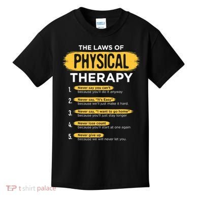 Funny PT Physical Therapy Gift Therapist Month TShirt Kids T-Shirt