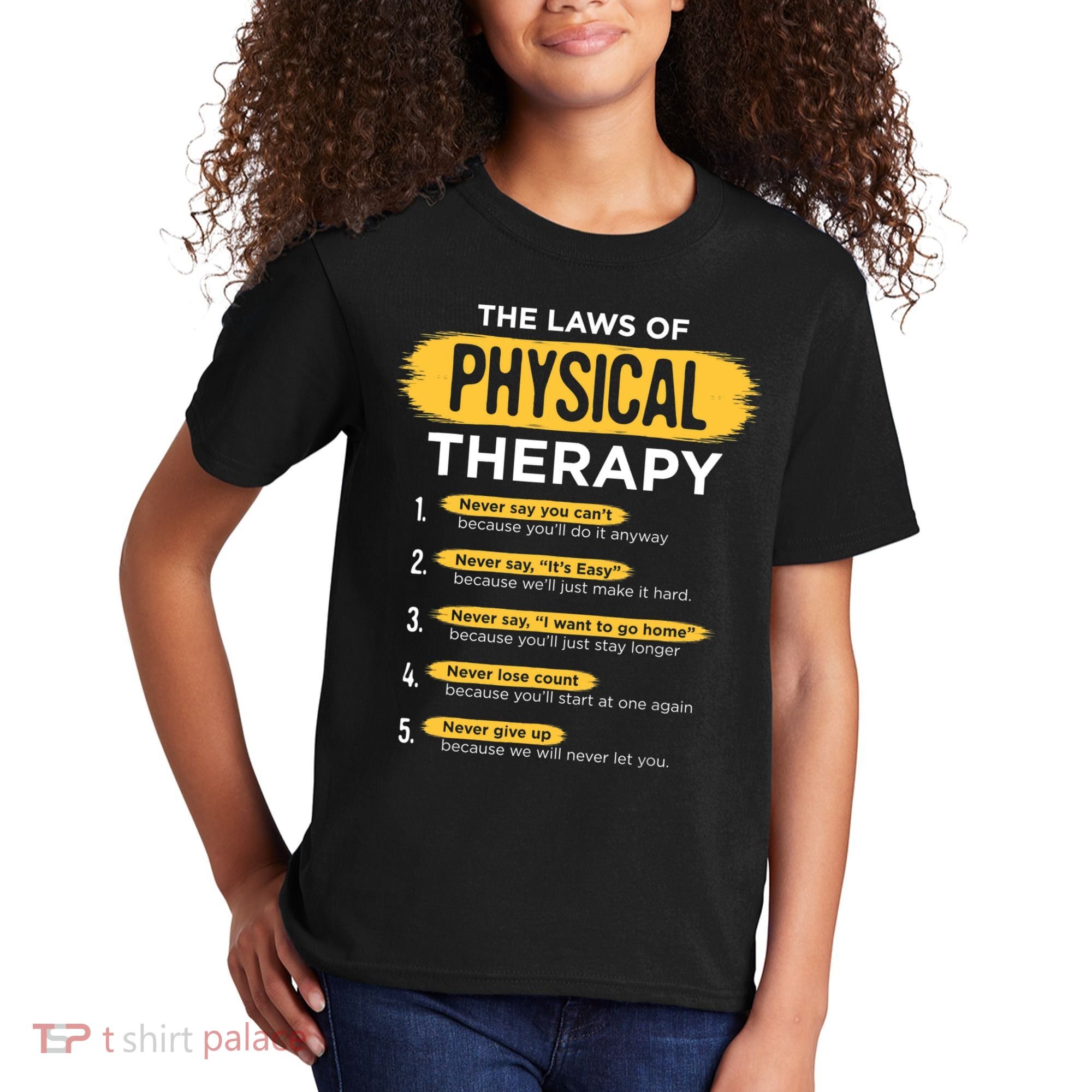 Funny PT Physical Therapy Gift Therapist Month TShirt Kids T-Shirt