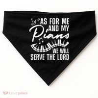 Funny Piano Player Art Pianist Piano Teacher USA-Made Doggie Bandana thumb 0