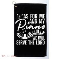 Funny Piano Player Art Pianist Piano Teacher Golf Towel thumb 0