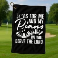 Funny Piano Player Art Pianist Piano Teacher Golf Towel thumb 1