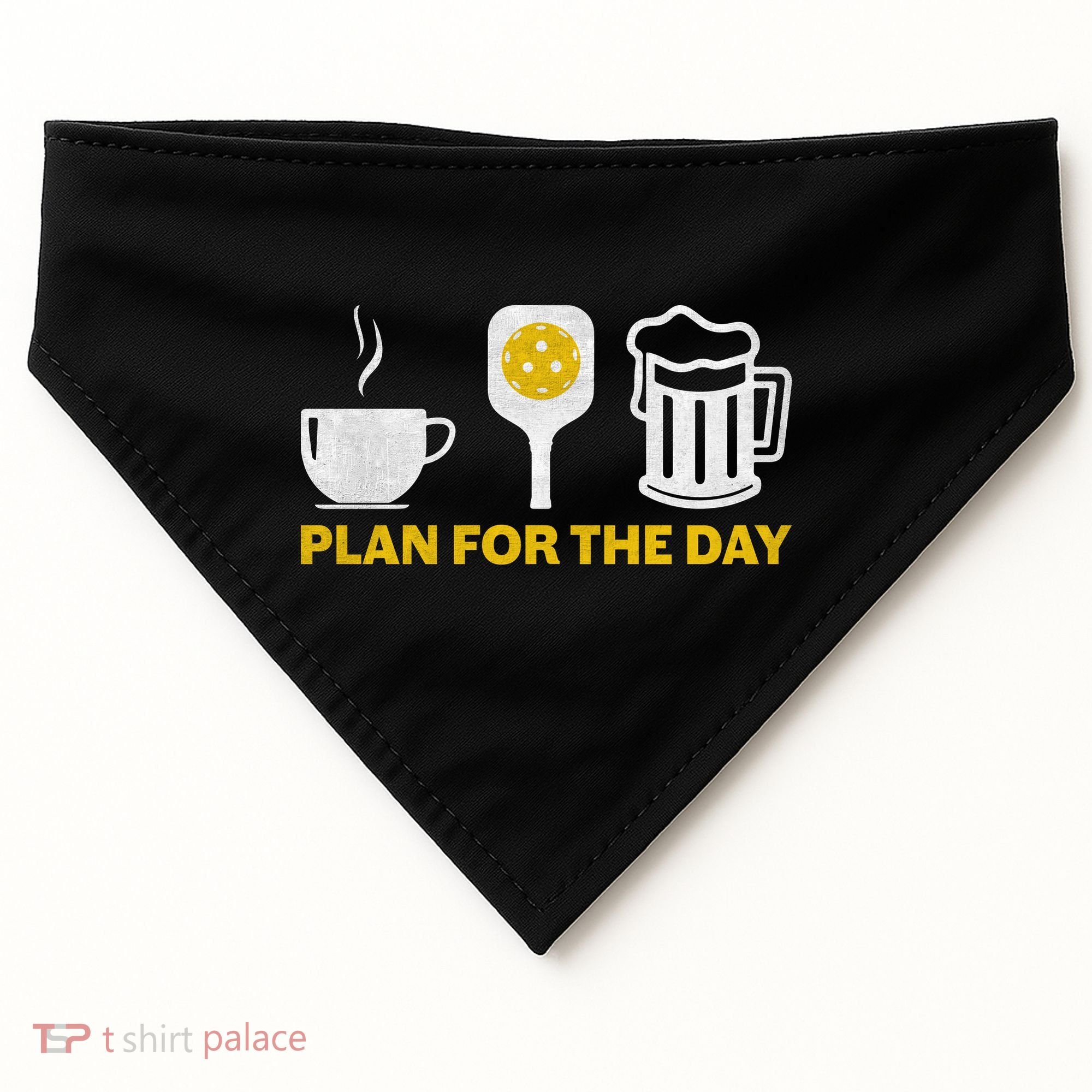 Funny Pickleball Plan For The Day Pickleball Paddle USA-Made Doggie Bandana