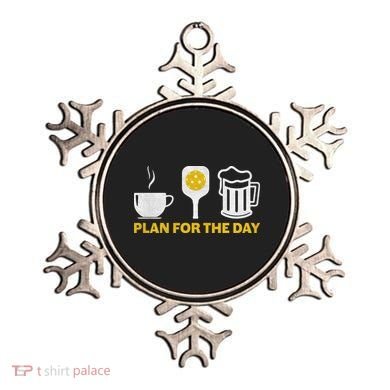 Funny Pickleball Plan For The Day Pickleball Paddle Ornament
