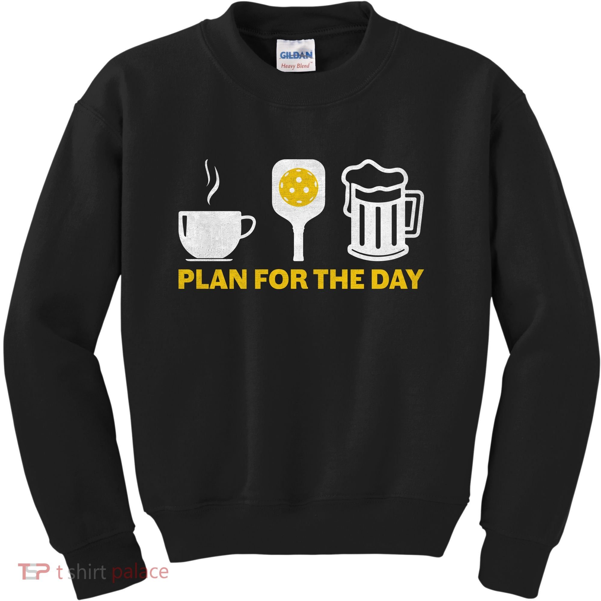 Funny Pickleball Plan For The Day Pickleball Paddle Kids Sweatshirt