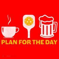 Funny Pickleball Plan For The Day Pickleball Paddle Santa Hat thumb 1